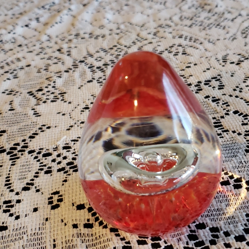 Blown glass paper Weight.